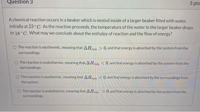 Nested Beakers Solved A chemical reaction occurs in a beaker which is | Chegg.com