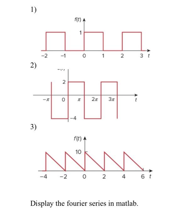 Solved DO IN MATLAB!!!please Code The Graphs In MATLAB And | Chegg.com