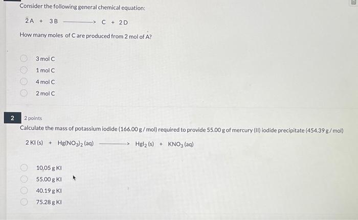 Solved Consider The Following General Chemical Equation: 2 | Chegg.com