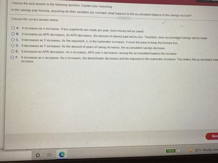 Solved Choose the best answer to the following question | Chegg.com