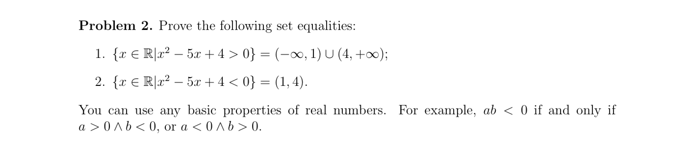 Solved Problem 2. ﻿Prove the following set | Chegg.com