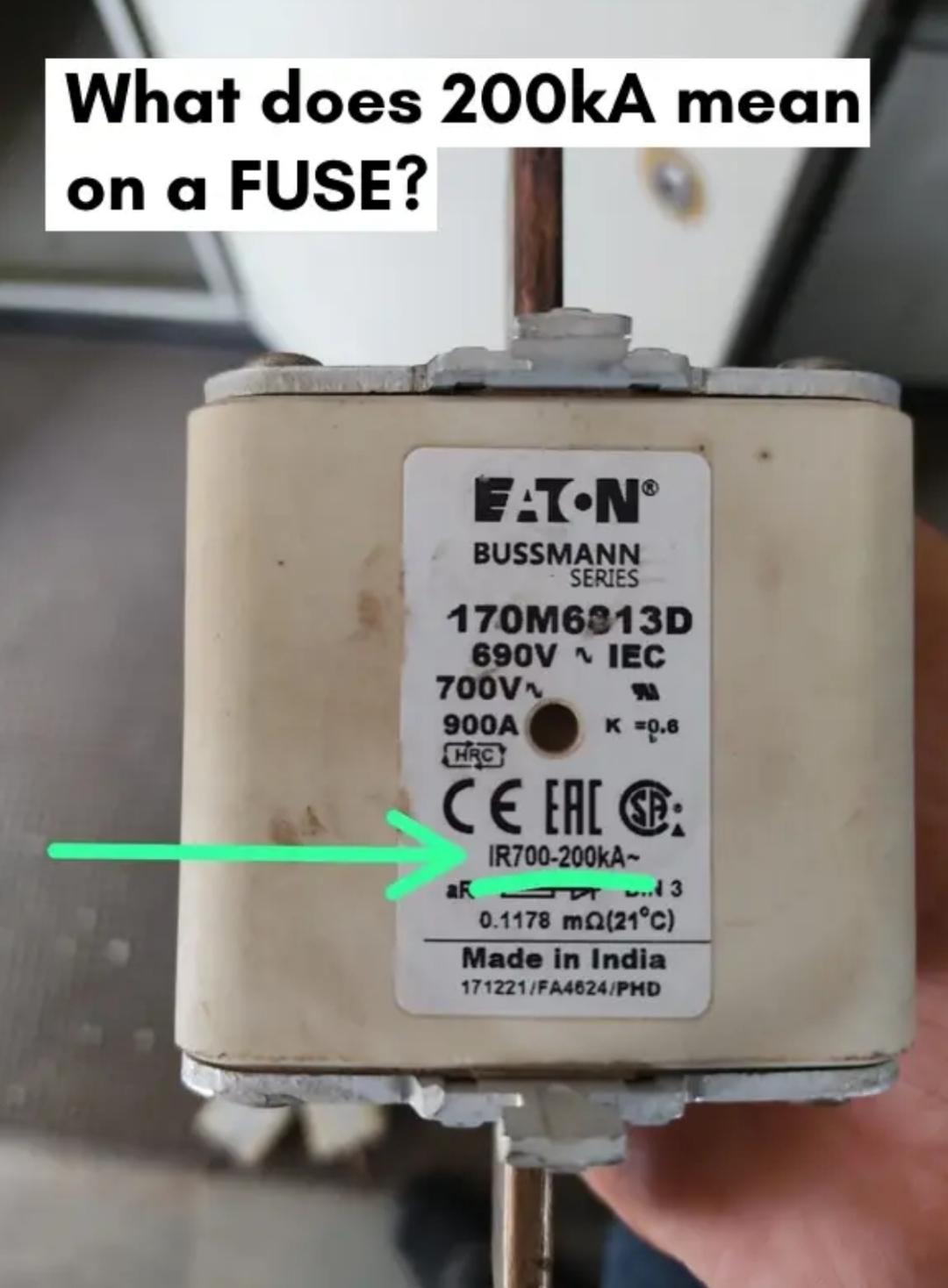 Solved what does 200ka mean on a fuse chegg