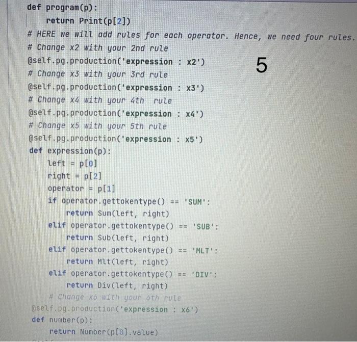 Solved I want to use these rules with the codes in the | Chegg.com