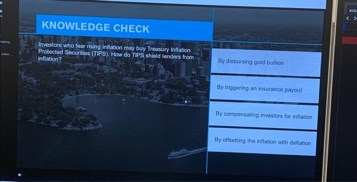 Solved KNOWLEDGE CHECK Investors who fear rising inflation | Chegg.com