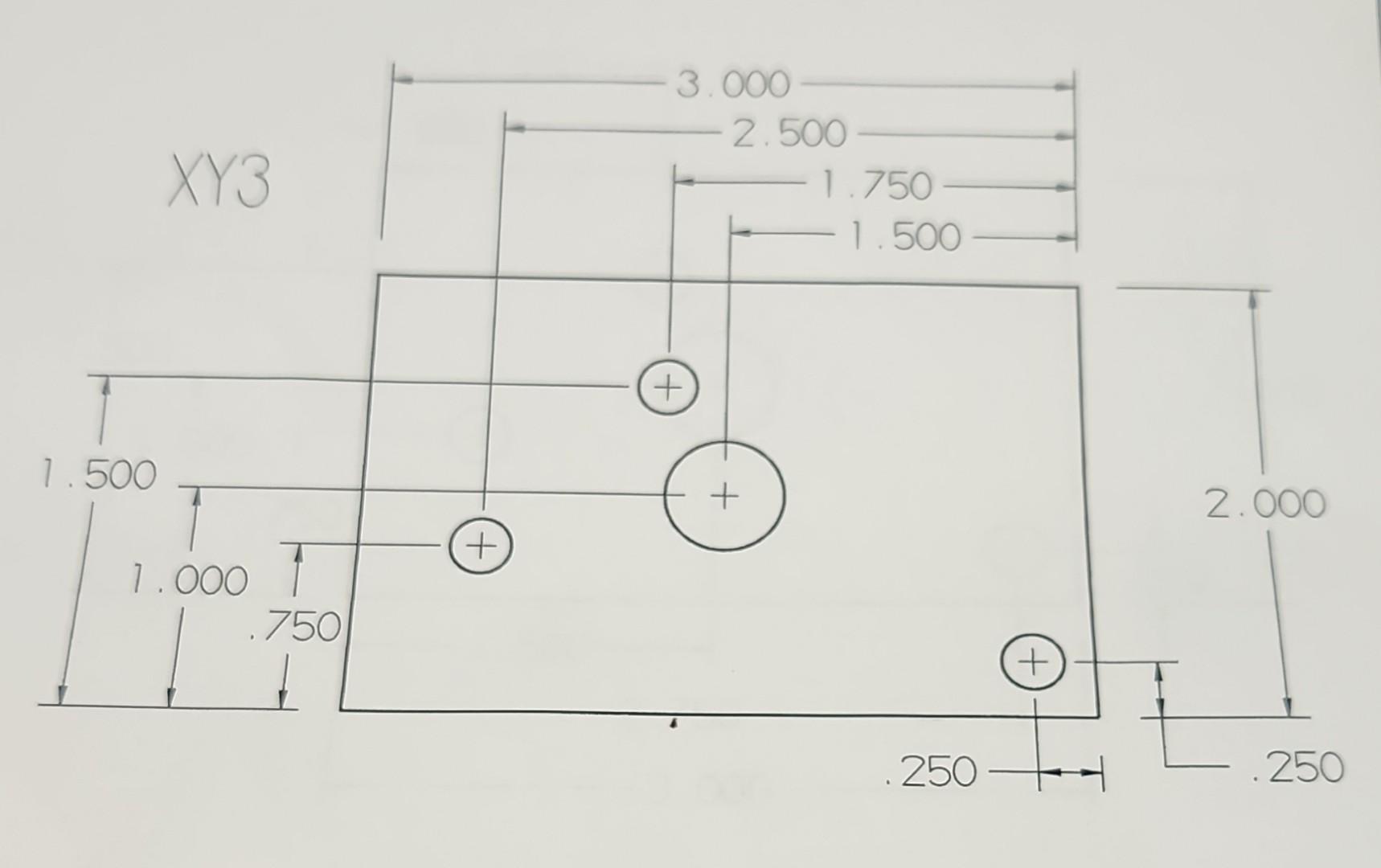 Solved help find the origin on the part given the dimensions | Chegg.com