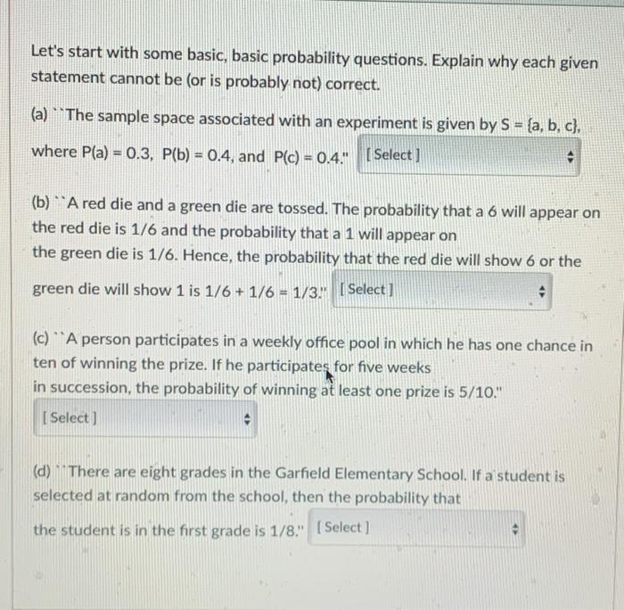 Solved Let's start with some basic, basic probability | Chegg.com