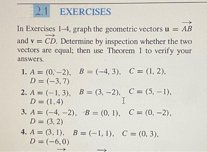 Solved 2.1 EXERCISES -> In Exercises 1-4, Graph The | Chegg.com