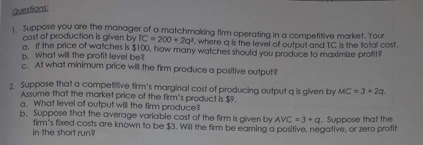 Questions matchmaking Questions You've