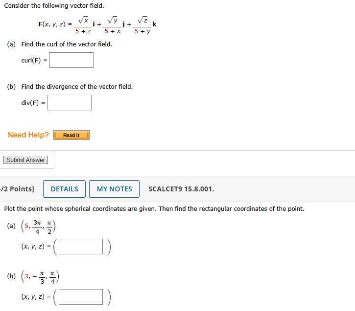 Solved Consider the following vector | Chegg.com