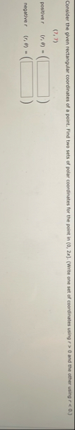 Solved Consider the given rectangular coordinates of a | Chegg.com