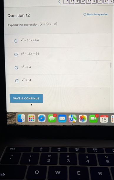 Solved Question 12 Mark this questionExpand the expression: | Chegg.com