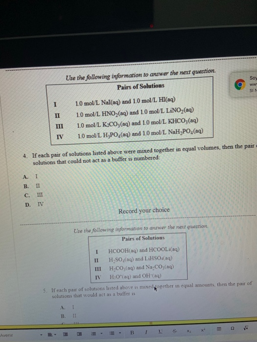 Solved Use the following information to answer the next | Chegg.com