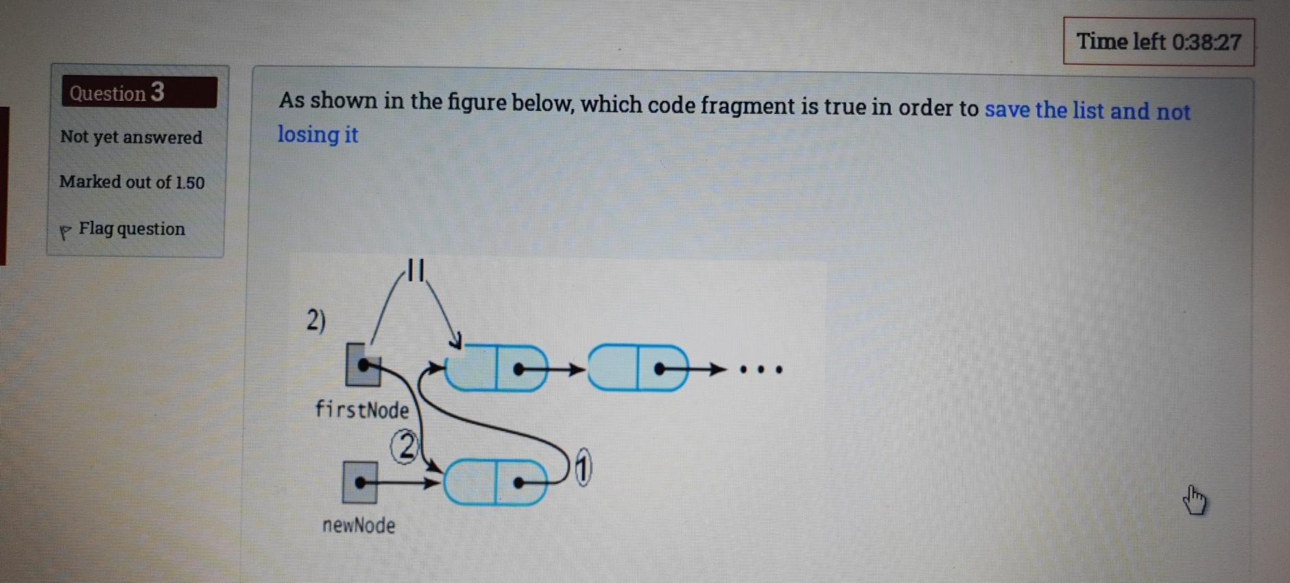 Solved Time left 0.38:27 Question 3 As shown in the figure | Chegg.com