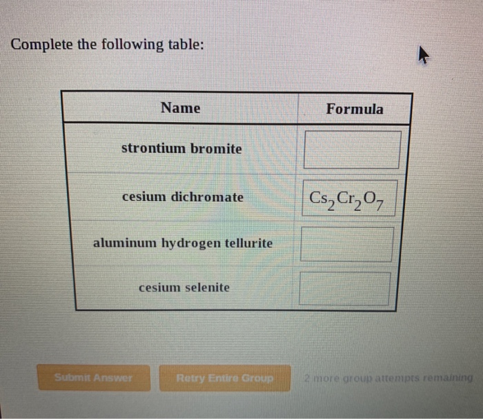 chromium iii sulfide formula