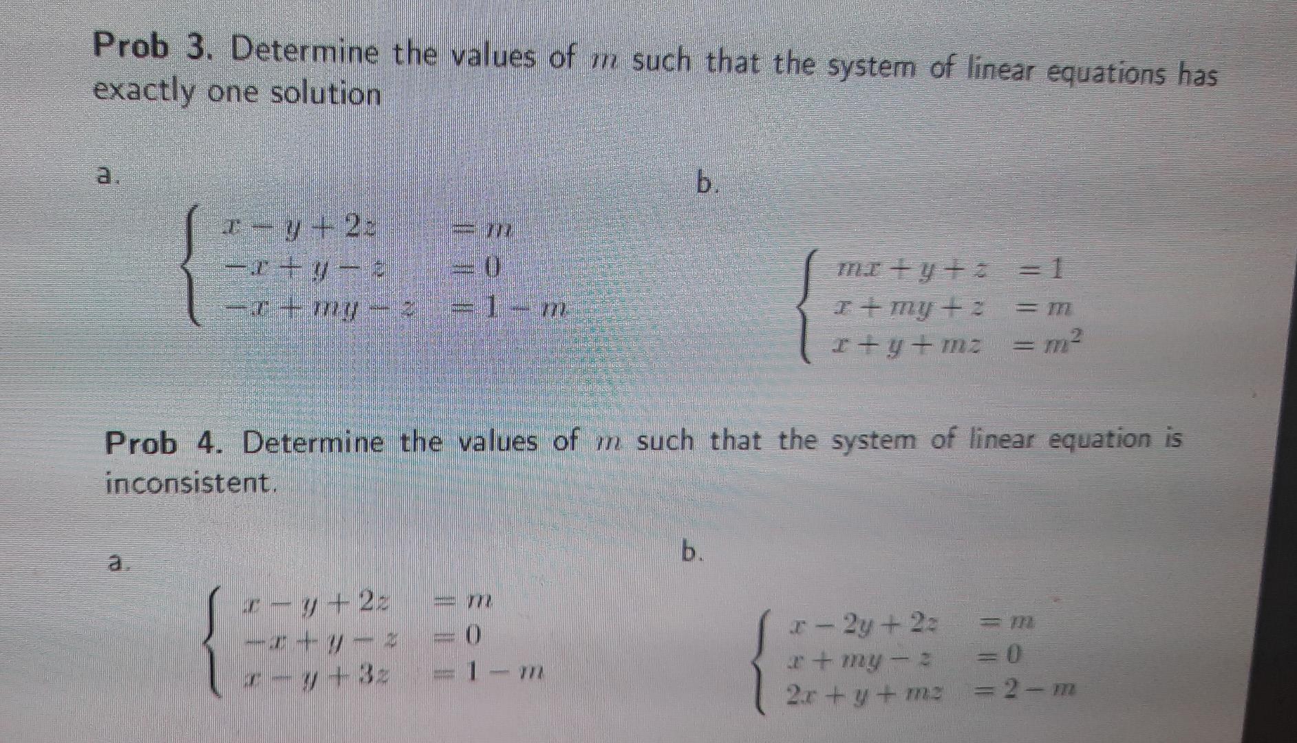 Solved Prob 6. Find A when B a. (3.4)-¹ = Josuom 2 Prob 7. | Chegg.com