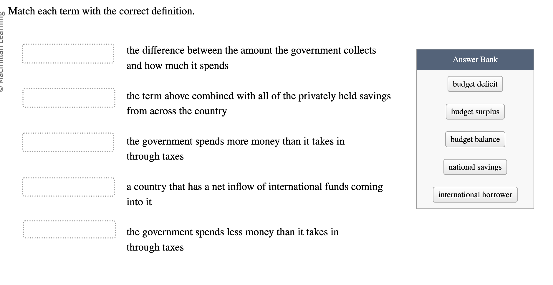 Solved Match each term with the correct definition.the | Chegg.com