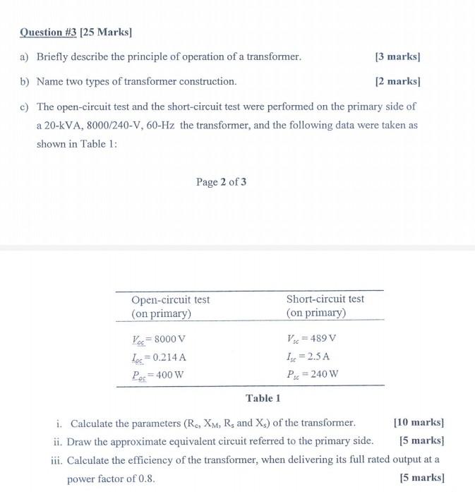 Solved Question 3 [25 Marks A Briefly Describe The