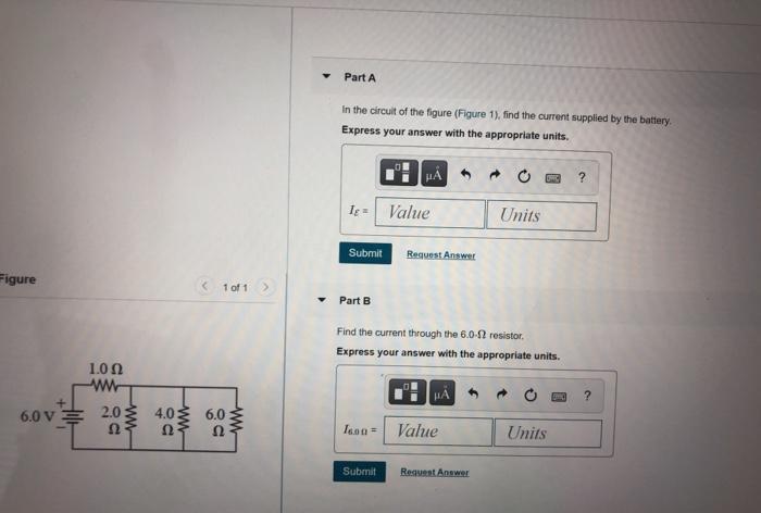 Solved Part A In the circuit of the figure (Figure 1), find | Chegg.com