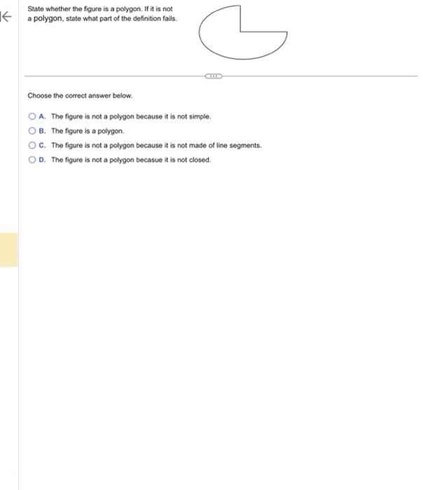 Solved State whether the figure is a polygon. If it is not a | Chegg.com