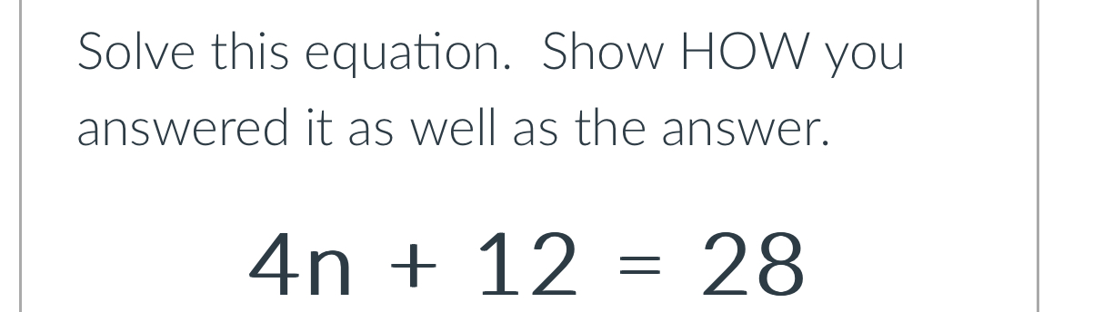 Solved Solve this equation. Show HOW you answered it as well | Chegg.com