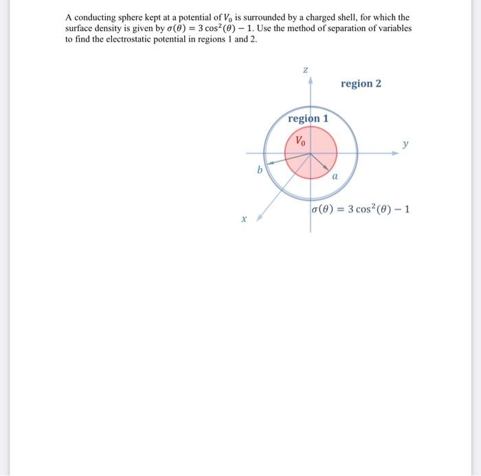 Solved A Conducting Sphere Kept At A Potential Of V, Is | Chegg.com