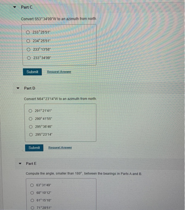 Solved Problem 7.8 Convert the bearings to azimuths from