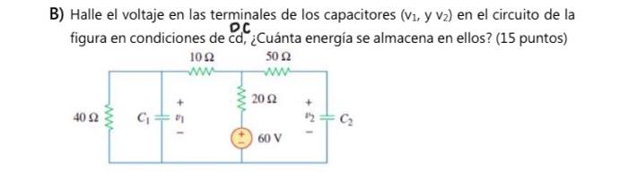 Solved Find the voltage at the terminals of the capacitors | Chegg.com