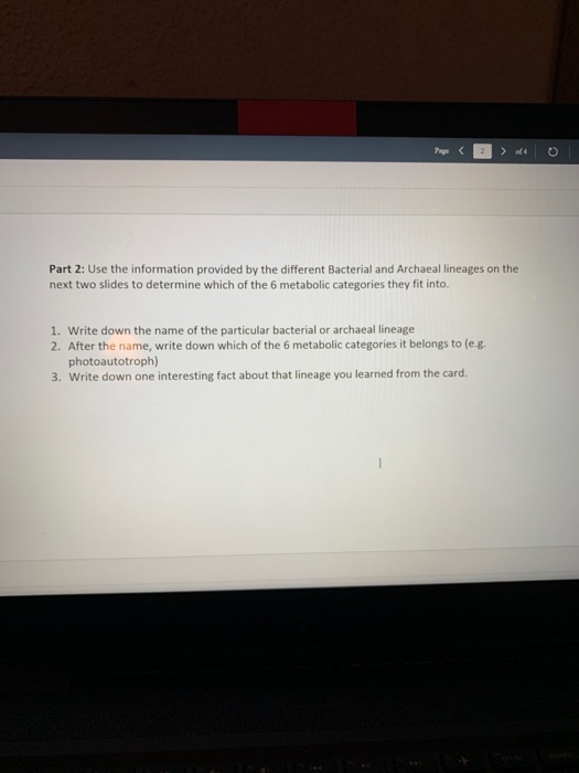Solved of 4 Part 2: Use the information provided by the | Chegg.com