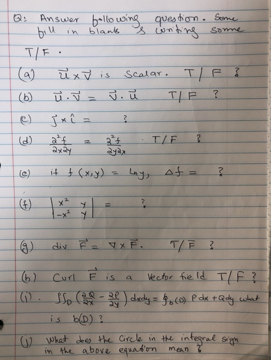 Solved Q Answer Following Question Some Bill In Blank S Chegg Com
