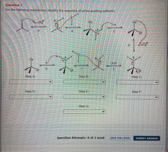 Solved Question 7 For the following mechanism, identify the