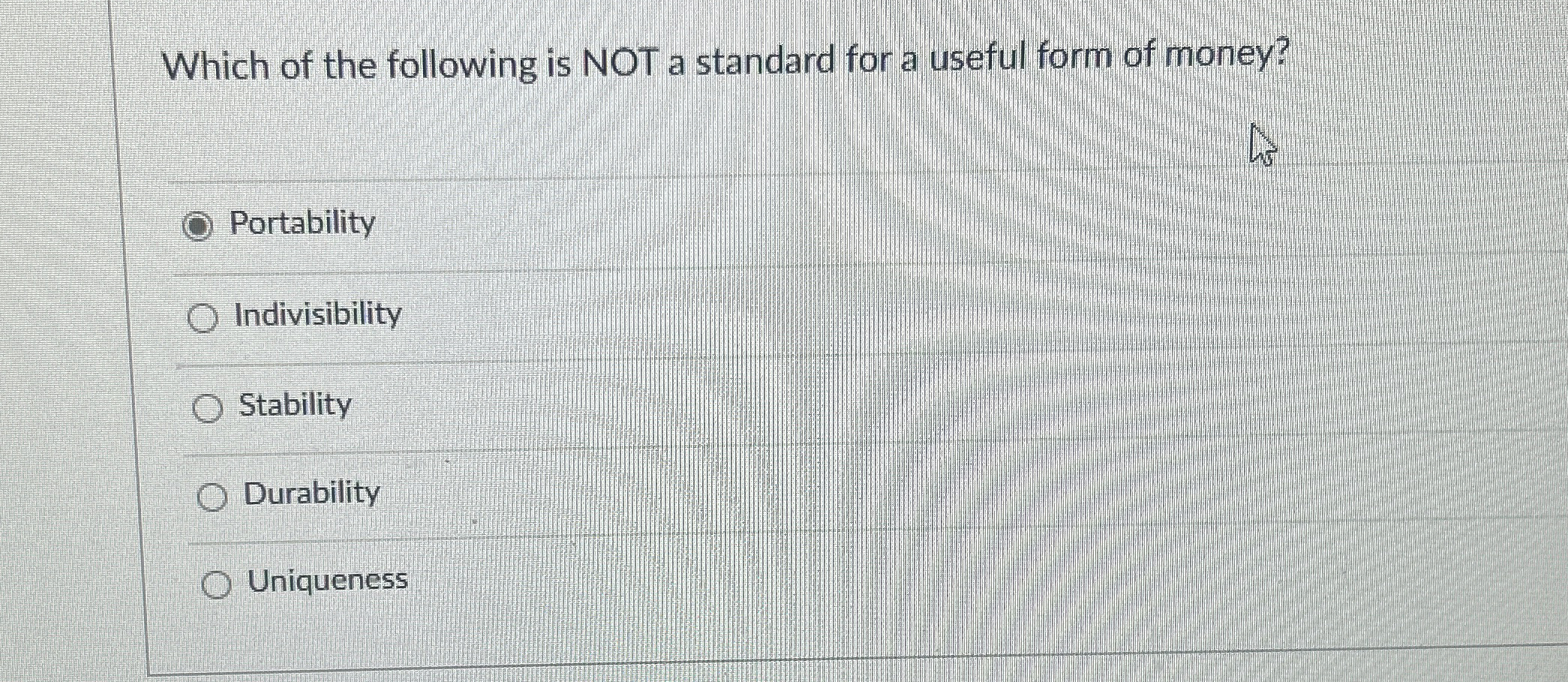 Solved Which of the following is NOT a standard for a useful | Chegg.com