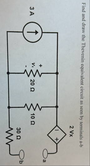 Solved Find and draw the Thevenin equivalent circuit as seen | Chegg.com