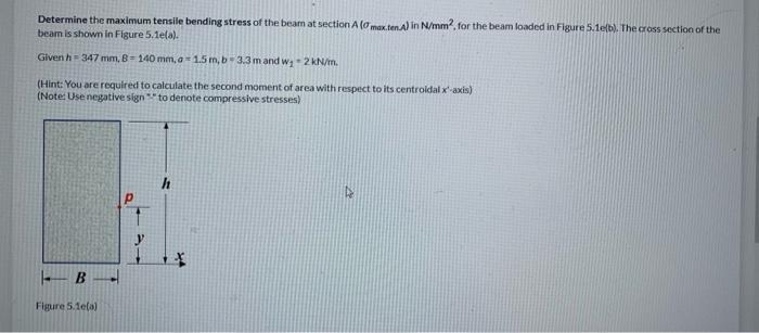 Solved Determine the maximum tensile bending stress of the | Chegg.com