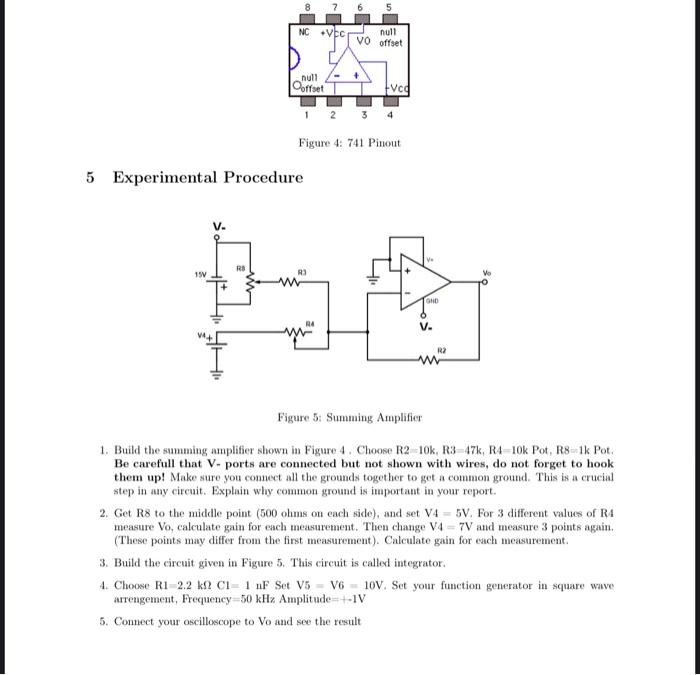 Solved 8 5 NC VEC null VO offset null offset Vcd 1 2 3 4 | Chegg.com