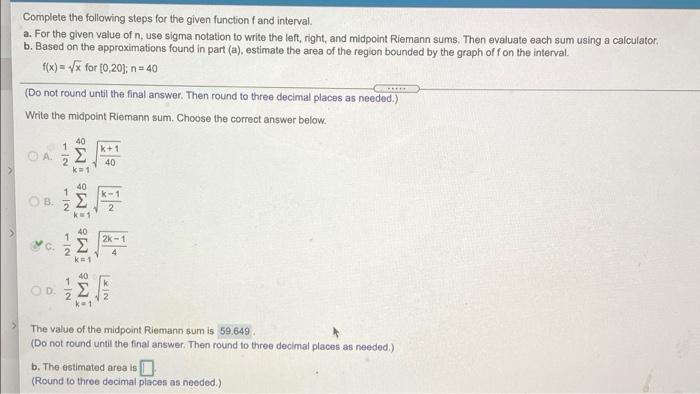 Solved Complete the following steps for the given function | Chegg.com