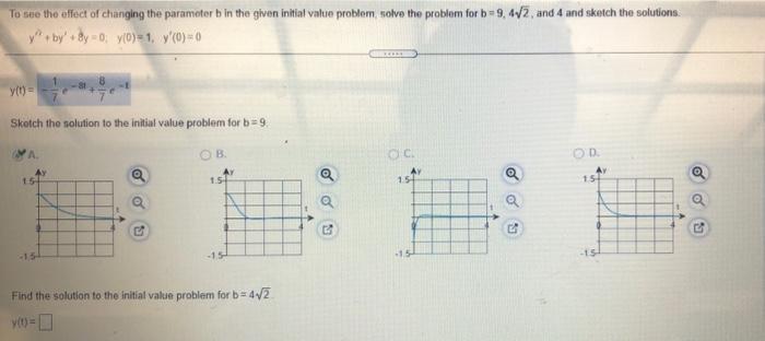 Solved To see the effect of changing the parameter b in the | Chegg.com