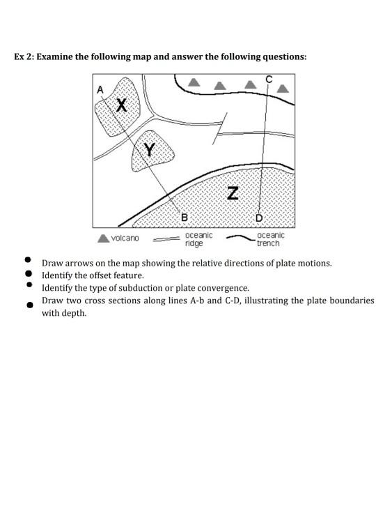 Solved Ex 2: Examine the following map and answer the | Chegg.com
