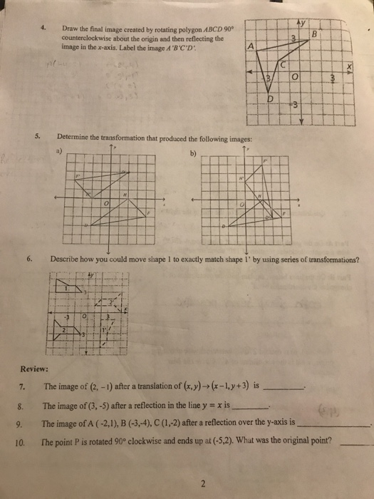 Solved Draw the final image created by rotating polygon ABCD | Chegg.com