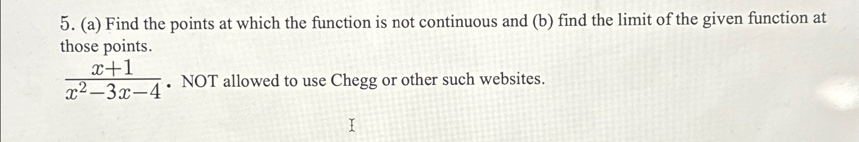Solved (a) ﻿Find the points at which the function is not | Chegg.com