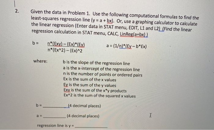 Solved refer to example 23.3. use the regression line in | Chegg.com