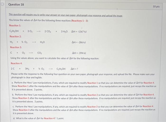 Solved Question 18 This question will require you to write | Chegg.com