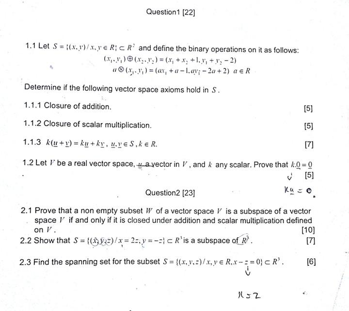 Solved 1.1 Let \\( S=\\left\\{(x, y) / x, y \\in R: \\subset | Chegg.com