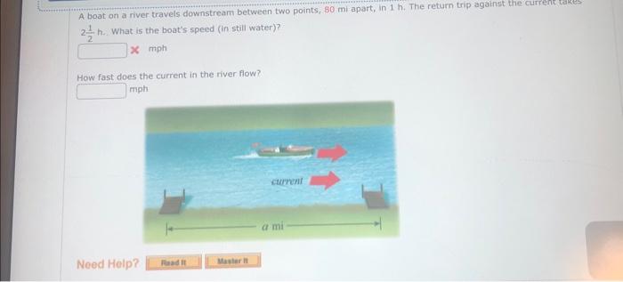 Solved A boat on a river travels downstream between two | Chegg.com