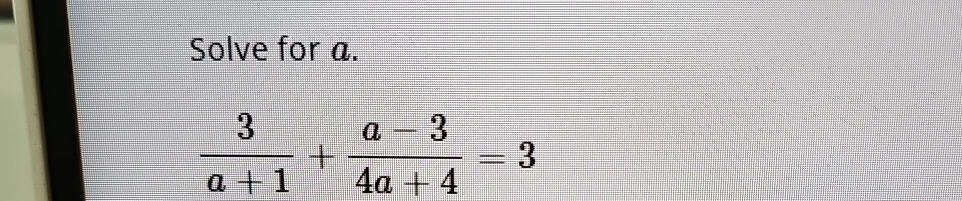 2a 3 11 solve for a