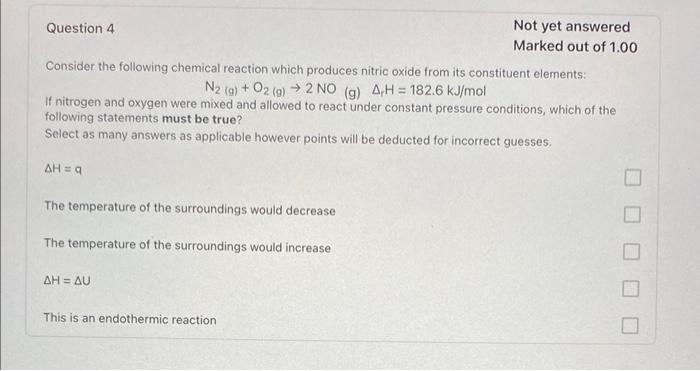 Solved Consider the following chemical reaction which | Chegg.com