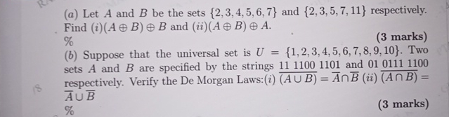 (a) ﻿Let A And B ﻿be The Sets {2,3,4,5,6,7} ﻿and | Chegg.com