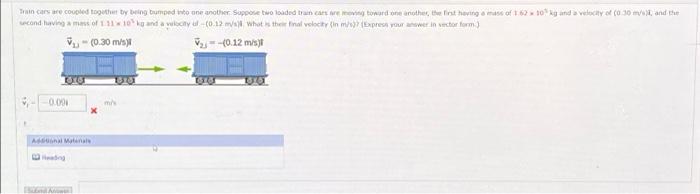 Solved Train cars are coupled together by being bumped into | Chegg.com