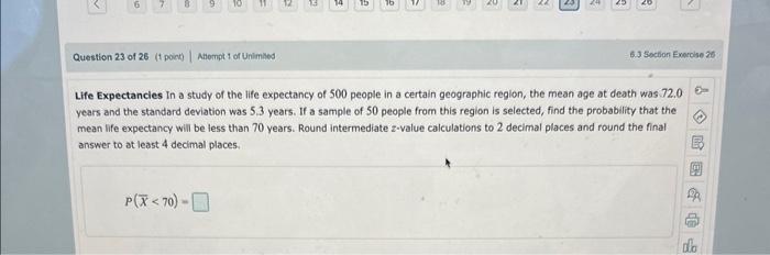 Solved Life Expectancies In A Study Of The Life Expectancy | Chegg.com