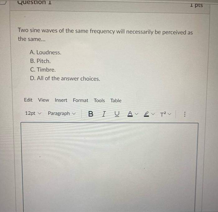 Solved Question 1 I pts Two sine waves of the same frequency | Chegg.com