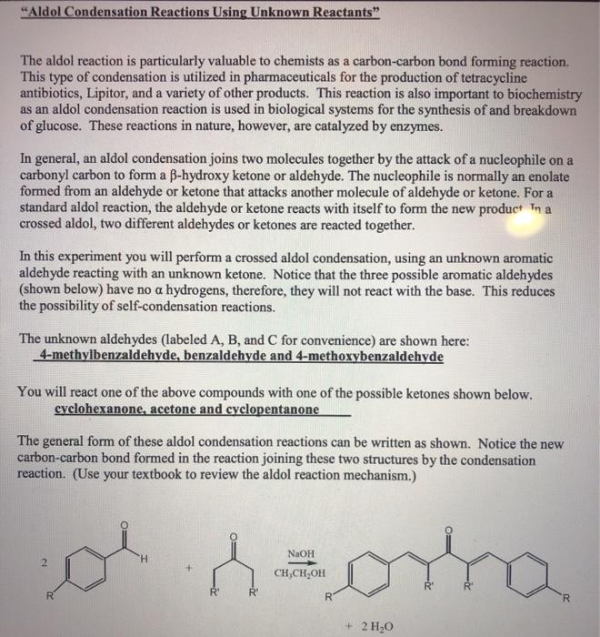 solved-aldol-condensationhere-is-the-hand-out-pre-and-post-chegg